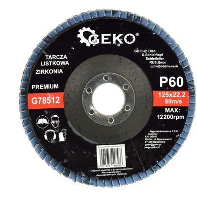 GEKO, Schleifmittel, Fächerschleifscheibe 125mm P60 (60, P60) GEKO, Schleifmittel, Fächerschleifscheibe 125mm P60 (60, P60)
