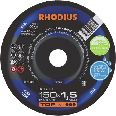 Rhodius, Sägeblatt, Extradünne Trennscheibe gerade XT20 Ø 150 x 1,5 x 22,23mm VPE: 25 Rhodius, Sägeblatt, Extradünne Trennscheibe gerade XT20 Ø 150 x 1,5 x 22,23mm VPE: 25