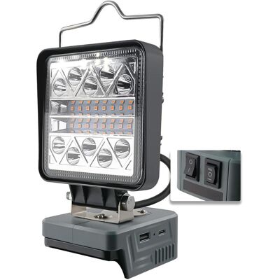 Lakuda, Arbeitsleuchte, LED-Spotscheinwerfer 800-1800 Lumen für Dewalt 18V Batterie (800 lm) Lakuda, Arbeitsleuchte, LED-Spotscheinwerfer 800-1800 Lumen für Dewalt 18V Batterie (800 lm)