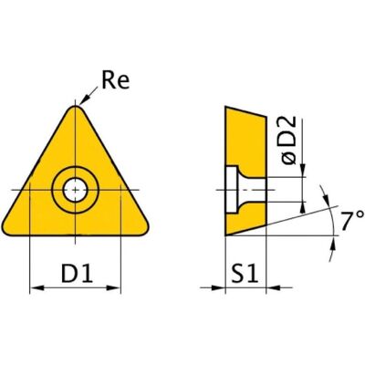 Optimum, Zubehör Maschine, HM-Ersatzwendeplatten ISO TCMT090204 Optimum, Zubehör Maschine, HM-Ersatzwendeplatten ISO TCMT090204
