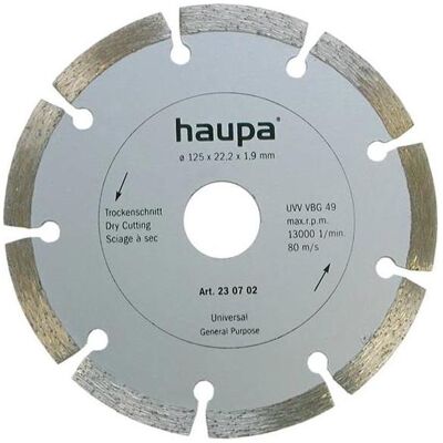 Haupa, Sägeblatt, Diamant-Trennscheibe Ř115mm f.Backstein 230701 Haupa, Sägeblatt, Diamant-Trennscheibe Ř115mm f.Backstein 230701
