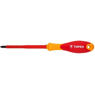 Topex, Schraubenzieher, Kreuzschlitzschraubendreher 1000V, PZ2 x 100 mm Topex, Schraubenzieher, Kreuzschlitzschraubendreher 1000V, PZ2 x 100 mm