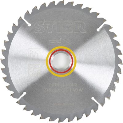 Stier, Sägeblatt, Profi Kreissägeblatt Holz 216x2,4x30 40W -5° neg. Spanwinkel Stier, Sägeblatt, Profi Kreissägeblatt Holz 216x2,4x30 40W -5° neg. Spanwinkel