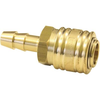Elmag, Zubehör Druckluftwerkzeug, Euro Druckluftkupplung Schnell-Kupplung aus Messing mit 6 mm Schlauchtülle Elmag, Zubehör Druckluftwerkzeug, Euro Druckluftkupplung Schnell-Kupplung aus Messing mit 6 mm Schlauchtülle