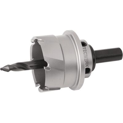 Tecwerk, Lochsäge, Lochsäge Sägen-Ø 42 mm Schnitttiefe 20 mm HM-bestückt mit Bohrer und Feder (42 mm) Tecwerk, Lochsäge, Lochsäge Sägen-Ø 42 mm Schnitttiefe 20 mm HM-bestückt mit Bohrer und Feder (42 mm)