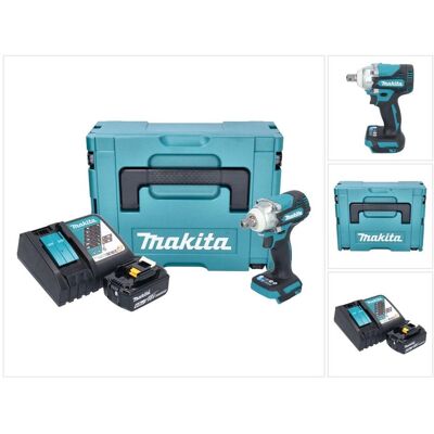 Makita, Bohrmaschine + Akkuschrauber, DTW 301 RG1J Akku Schlagschrauber 18 V 330 Nm 1/2" Brushless + 1x Akku 6,0 Ah + Ladegerät + (Schlagschrauber) Makita, Bohrmaschine + Akkuschrauber, DTW 301 RG1J Akku Schlagschrauber 18 V 330 Nm 1/2" Brushless + 1x Akku 6,0 Ah + Ladegerät + (Schlagschrauber)