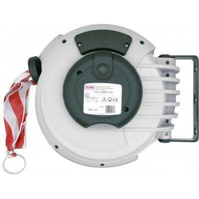 Elmag, Zubehör Druckluftwerkzeug, - Autom. Aufroller mit Absperrband Roll Compact, mit 20 m rot/weissem Band Elmag, Zubehör Druckluftwerkzeug, - Autom. Aufroller mit Absperrband Roll Compact, mit 20 m rot/weissem Band