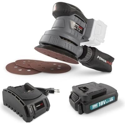 Powerplus, Schleifmaschine + Poliermaschine, POWEBESS1 Excentrische schuurmachine - 18V - Incl. batterij. 1.5AH & Lader (Exzenterschleifer) Powerplus, Schleifmaschine + Poliermaschine, POWEBESS1 Excentrische schuurmachine - 18V - Incl. batterij. 1.5AH & Lader (Exzenterschleifer)