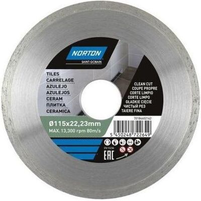 Symantec Norton Clipper, Sägeblatt, Diamantscheibe für Keramik 230x22,2mm (70184601277) Symantec Norton Clipper, Sägeblatt, Diamantscheibe für Keramik 230x22,2mm (70184601277)