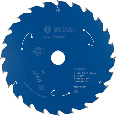 Bosch Professional Zubehör, Sägeblatt, Akku-Kreissägeblatt Expert for Wood, 165 x 1,5/1 x 20, 24 Zähne Bosch Professional Zubehör, Sägeblatt, Akku-Kreissägeblatt Expert for Wood, 165 x 1,5/1 x 20, 24 Zähne