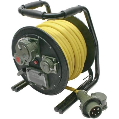 Dönges, Kabelrolle, Leitungsroller THW 400 V, 32 A, 25 m, L1/L2 (25 m, 6 mm²) Dönges, Kabelrolle, Leitungsroller THW 400 V, 32 A, 25 m, L1/L2 (25 m, 6 mm²)