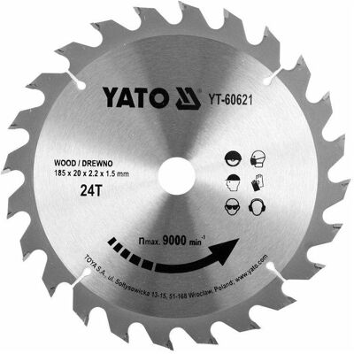Yato, Sägeblatt, Scheiben 185*24*20 60621 Yato, Sägeblatt, Scheiben 185*24*20 60621
