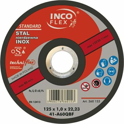 Incoflex, Sägeblatt, Metal Inox Incochlex 125*1,0 Schild Incoflex, Sägeblatt, Metal Inox Incochlex 125*1,0 Schild