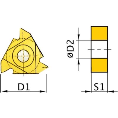 Optimum, Zubehör Maschine, HM-Ersatzwendeplatten ISO 16ER AG60 Optimum, Zubehör Maschine, HM-Ersatzwendeplatten ISO 16ER AG60