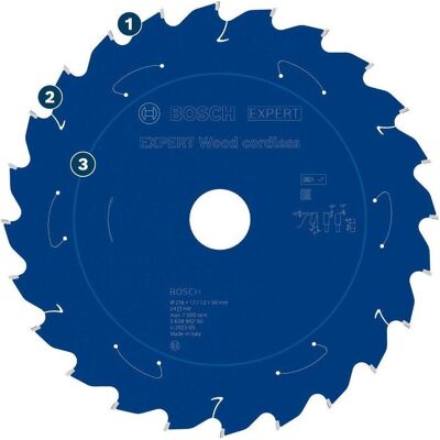 Bosch Professional Zubehör, Sägeblatt, EXPERT Wood Kreissägeblatt, 250x30 mm, T48 Bosch Professional Zubehör, Sägeblatt, EXPERT Wood Kreissägeblatt, 250x30 mm, T48