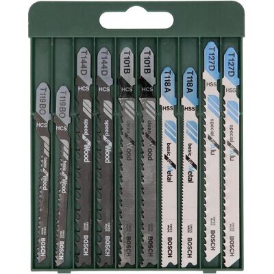 Bosch Modell 2609256746 Elektrowerkzeug-Zubehör - 10-teiliges Sägeblätter-Set Bosch Modell 2609256746 Elektrowerkzeug-Zubehör - 10-teiliges Sägeblätter-Set