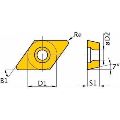 Optimum, Zubehör Maschine, HM-Ersatzwendeplatten 5Stk. ISO DCMT11T304 Optimum, Zubehör Maschine, HM-Ersatzwendeplatten 5Stk. ISO DCMT11T304
