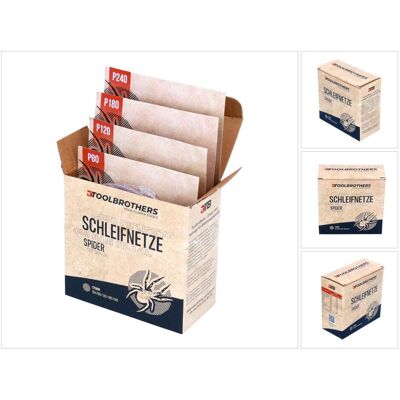 Tool Brothers, Schleifmittel, Toolbrothers SPIDER Schleifset Netz Schleifmittel Schleifnetze 125 mm Klett je 10x P80 / P120 / (P120, P180, P240, P80) Tool Brothers, Schleifmittel, Toolbrothers SPIDER Schleifset Netz Schleifmittel Schleifnetze 125 mm Klett je 10x P80 / P120 / (P120, P180, P240, P80)