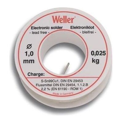 Weller Erem Lötzinn EL99, 1,0 mm, 250 g (Lötspitze), Lötgerät Zubehör Weller Erem Lötzinn EL99, 1,0 mm, 250 g (Lötspitze), Lötgerät Zubehör