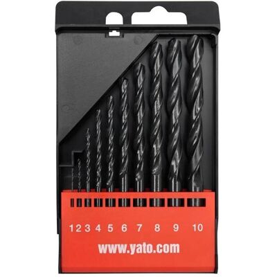 Yato, Bohrereinsatz, Twist Drill Bit Set 10pcs (1, 10 mm, 2, 3, 4, 5, 6, 7, 8, 9) Yato, Bohrereinsatz, Twist Drill Bit Set 10pcs (1, 10 mm, 2, 3, 4, 5, 6, 7, 8, 9)