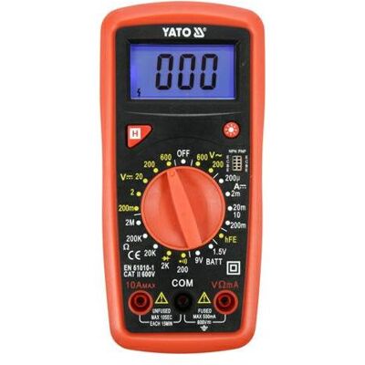 Yato, Multimeter, YT-73081 (CAT II 600V, Hand-Multimeter) Yato, Multimeter, YT-73081 (CAT II 600V, Hand-Multimeter)