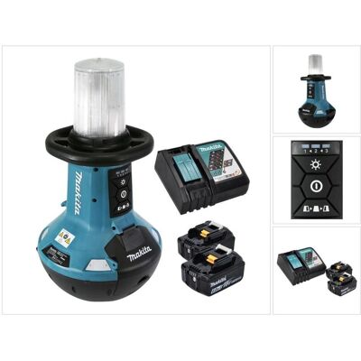 Makita, Arbeitsleuchte, DML 810 RG Akku LED Flächenlicht 18 / 36 V ( 2 x 18 V ) 5500 lm IP54 + 2x Akku 6,0 Ah + Ladeg (5500 lm) Makita, Arbeitsleuchte, DML 810 RG Akku LED Flächenlicht 18 / 36 V ( 2 x 18 V ) 5500 lm IP54 + 2x Akku 6,0 Ah + Ladeg (5500 lm)