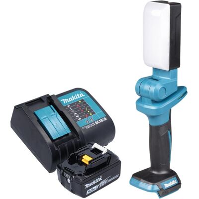 Makita, Arbeitsleuchte, DML 816 ST1X Akku Arbeitsleuchte 18 V 500 lm LED + 1x Akku 5,0 Ah + Ladegerät (500 lm) Makita, Arbeitsleuchte, DML 816 ST1X Akku Arbeitsleuchte 18 V 500 lm LED + 1x Akku 5,0 Ah + Ladegerät (500 lm)