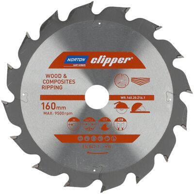 Symantec Norton Clipper, Sägeblatt, PIŁA TARCZOWA 160mm x 20mm x 16z DREWNO I KOMPOZYTY ATB (2,6 / 1,6) Symantec Norton Clipper, Sägeblatt, PIŁA TARCZOWA 160mm x 20mm x 16z DREWNO I KOMPOZYTY ATB (2,6 / 1,6)
