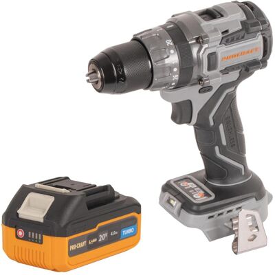 Procraft, Bohrmaschine + Akkuschrauber, Industrial CD20Abb Akku Schlagbohrschrauber 20 V 85 Nm + 1x Akku 4,0 Ah - ohne Ladegerät (Schlagbohrschrauber) Procraft, Bohrmaschine + Akkuschrauber, Industrial CD20Abb Akku Schlagbohrschrauber 20 V 85 Nm + 1x Akku 4,0 Ah - ohne Ladegerät (Schlagbohrschrauber)