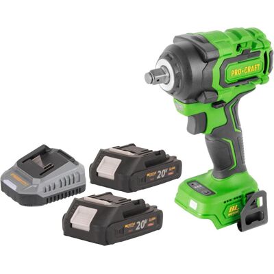 Procraft, Bohrmaschine + Akkuschrauber, PWA18bb Akku Schlagschrauber 20 V 550 Nm 1/2" Brushless + 2x Akku 2,0 Ah + Ladegerät (Schlagschrauber) Procraft, Bohrmaschine + Akkuschrauber, PWA18bb Akku Schlagschrauber 20 V 550 Nm 1/2" Brushless + 2x Akku 2,0 Ah + Ladegerät (Schlagschrauber)