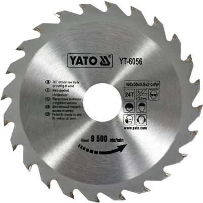Yato, Sägeblatt, Plattensäge für Holz 160x30mm 24 mit YT-6056 Yato, Sägeblatt, Plattensäge für Holz 160x30mm 24 mit YT-6056