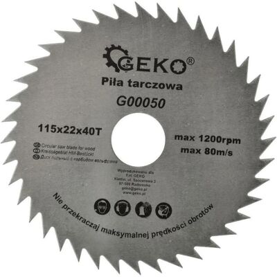 GEKO, Sägeblatt, Sägeblatt, 115x22x40T GEKO, Sägeblatt, Sägeblatt, 115x22x40T