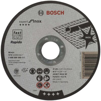 Bosch Professional Zubehör, Sägeblatt, PRO Stainless Steel and Metal Trennscheibe, 125 x 1 x 22,23 mm Bosch Professional Zubehör, Sägeblatt, PRO Stainless Steel and Metal Trennscheibe, 125 x 1 x 22,23 mm