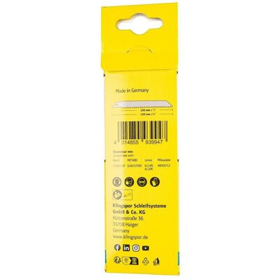 Klingspor, Sägeblatt, RS 993 MA Special - Sägeblätter 25,4 x 150 x 0,9 mm Klingspor, Sägeblatt, RS 993 MA Special - Sägeblätter 25,4 x 150 x 0,9 mm