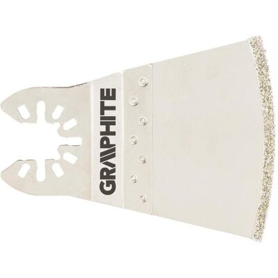 Graphite, Sägeblatt, Curved saw blade for multifunction machine, 68 mm, coated with galvanized diamond layer Graphite, Sägeblatt, Curved saw blade for multifunction machine, 68 mm, coated with galvanized diamond layer