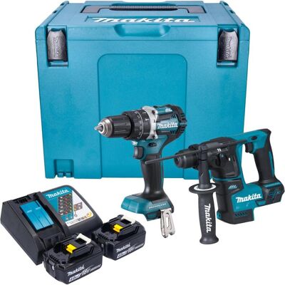 Makita, Bohrmaschine + Akkuschrauber, DLX 2278 RMJ Akku Kombo Kit + DHP 484 Schlagbohrschrauber 54 Nm + DHR 171 Bohrhammer 1,2 J + (Bohrhammer, Schlagbohrschrauber) Makita, Bohrmaschine + Akkuschrauber, DLX 2278 RMJ Akku Kombo Kit + DHP 484 Schlagbohrschrauber 54 Nm + DHR 171 Bohrhammer 1,2 J + (Bohrhammer, Schlagbohrschrauber)