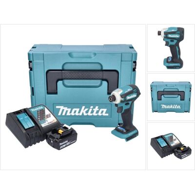 Makita, Bohrmaschine + Akkuschrauber, DTD 172 RT1J Akku Schlagschrauber 18 V 180 Nm 1/4" Brushless + 1x Akku 5,0 Ah + Ladegerät + (Schlagschrauber) Makita, Bohrmaschine + Akkuschrauber, DTD 172 RT1J Akku Schlagschrauber 18 V 180 Nm 1/4" Brushless + 1x Akku 5,0 Ah + Ladegerät + (Schlagschrauber)