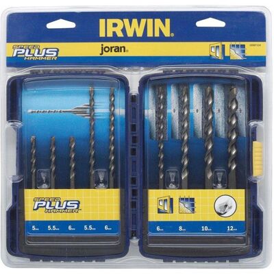 Irwin, Bohrereinsatz, SET 9 pcs. SPEEDHAMME PLUS 5x110, 5.5x110, 5.5x160, 6x110, 6x160x2 pcs, 8x160, 10x160, 12x160 (5-12 mm) Irwin, Bohrereinsatz, SET 9 pcs. SPEEDHAMME PLUS 5x110, 5.5x110, 5.5x160, 6x110, 6x160x2 pcs, 8x160, 10x160, 12x160 (5-12 mm)