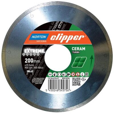 Symantec Norton Clipper, Sägeblatt, Diamantscheibe Extreme Ceramic Ø 200x25,4 mm Symantec Norton Clipper, Sägeblatt, Diamantscheibe Extreme Ceramic Ø 200x25,4 mm