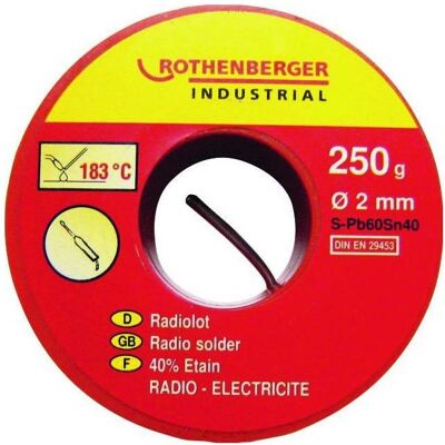 Rothenberger Industrial Bleifreies Radiolot 70g Lötzinn, bleifrei SN99Cu1 (Lötzinn), Lötgerät Zubehör Rothenberger Industrial Bleifreies Radiolot 70g Lötzinn, bleifrei SN99Cu1 (Lötzinn), Lötgerät Zubehör