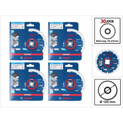 Bosch Expert x-lock Diamantschneidscheiben für Metall - 125mm x 22,23mm - 4 Stück Bosch Expert x-lock Diamantschneidscheiben für Metall - 125mm x 22,23mm - 4 Stück