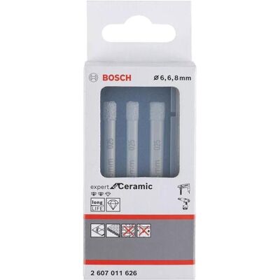 Bosch Professional Zubehör, Bohrereinsatz, PRO Ceramic dry Bohrer-Set, 6 x 66, 6 x 66, 8 x 66 mm, 3-tlg. (6 mm, 8 mm) Bosch Professional Zubehör, Bohrereinsatz, PRO Ceramic dry Bohrer-Set, 6 x 66, 6 x 66, 8 x 66 mm, 3-tlg. (6 mm, 8 mm)