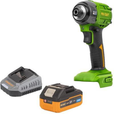 Procraft, Bohrmaschine + Akkuschrauber, PS22bb Akku Schlagschrauber 20 V 230 Nm 1/2" Brushless + 1x Akku 4,0 Ah + Ladegerät (Schlagschrauber) Procraft, Bohrmaschine + Akkuschrauber, PS22bb Akku Schlagschrauber 20 V 230 Nm 1/2" Brushless + 1x Akku 4,0 Ah + Ladegerät (Schlagschrauber)