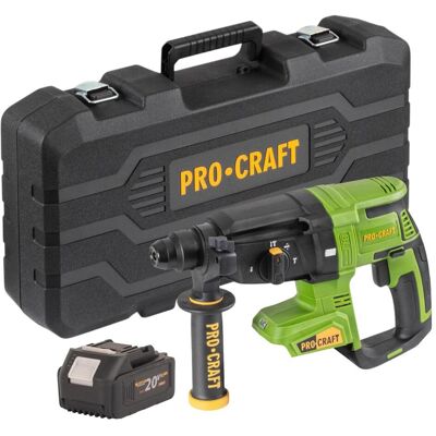 Procraft, Bohrmaschine + Akkuschrauber, PHA40bb-c Akku Bohrhammer 20 V 2,6 J SDS plus Brushless + 1x Akku 4,0 Ah + Koffer - ohne (Bohrhammer) Procraft, Bohrmaschine + Akkuschrauber, PHA40bb-c Akku Bohrhammer 20 V 2,6 J SDS plus Brushless + 1x Akku 4,0 Ah + Koffer - ohne (Bohrhammer)