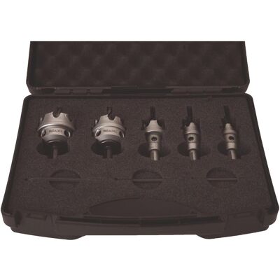 Tecwerk, Lochsäge, Lochsägensatz 8-teilig 16 - 40 mm Schnitttiefe 4 mm HM-bestückt Tecwerk, Lochsäge, Lochsägensatz 8-teilig 16 - 40 mm Schnitttiefe 4 mm HM-bestückt