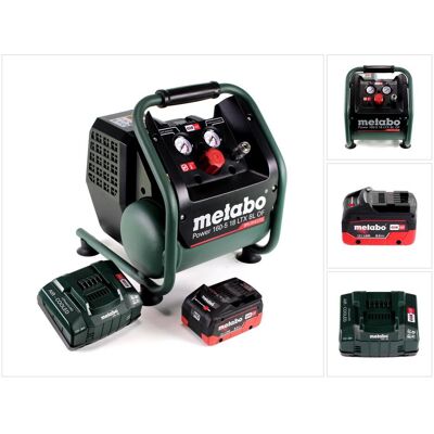 Metabo, Kompressor, Power 160-5 18 LTX BL OF Akku Kompressor 18 V 8,0 bar Brushless + 1x LiHD Akkupack 8,0 Ah + (5 l, 8 Bar) Metabo, Kompressor, Power 160-5 18 LTX BL OF Akku Kompressor 18 V 8,0 bar Brushless + 1x LiHD Akkupack 8,0 Ah + (5 l, 8 Bar)