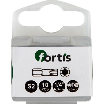 Magni, Bits, FORTIS Bit 1/4' DIN3126 C6,3 TX40x 25mm Torsion 10Stk. Magni, Bits, FORTIS Bit 1/4' DIN3126 C6,3 TX40x 25mm Torsion 10Stk.