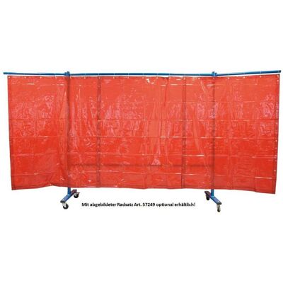 Elmag, Schweissgerät, Schweisserschutzwand 3-teilig mit Folienvorhang rot Elmag, Schweissgerät, Schweisserschutzwand 3-teilig mit Folienvorhang rot
