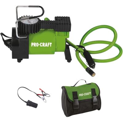 Procraft, Kompressor, LK190 Luftkompressor 7 bar mit 12 V Anschluss + Tasche (7 Bar) Procraft, Kompressor, LK190 Luftkompressor 7 bar mit 12 V Anschluss + Tasche (7 Bar)