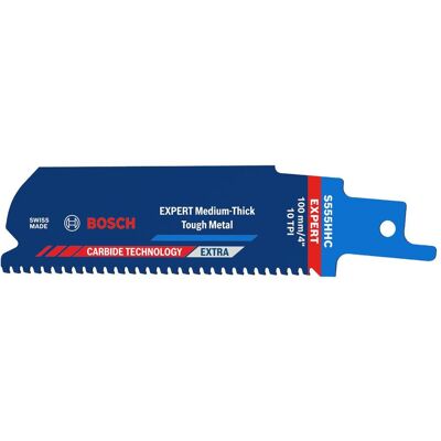 Bosch Professional Zubehör, Sägeblatt, EXPERT S555HHC Medium-Thick Tough reciprozaagblad - 50mm - metaal (10st) Bosch Professional Zubehör, Sägeblatt, EXPERT S555HHC Medium-Thick Tough reciprozaagblad - 50mm - metaal (10st)